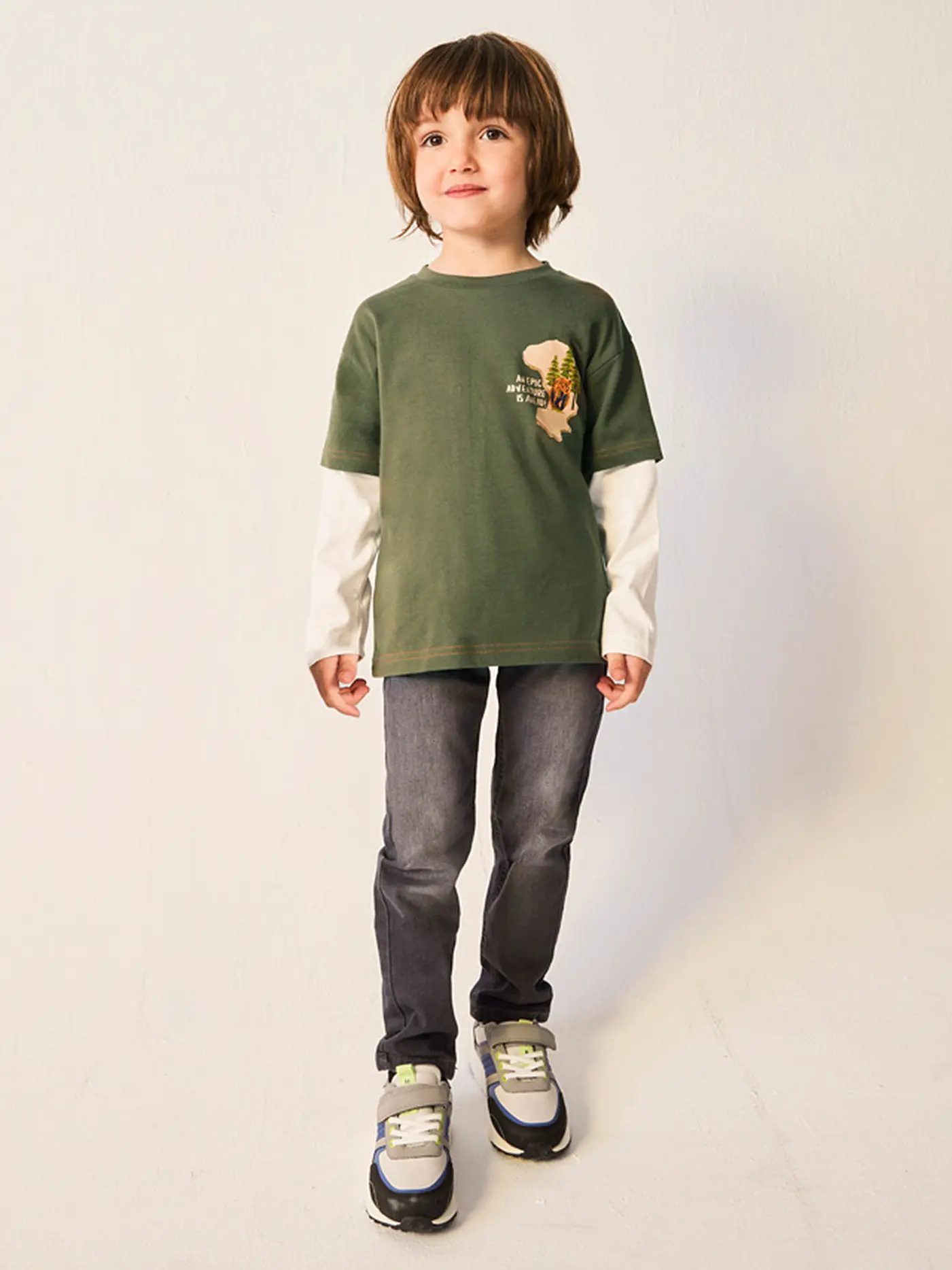 MAYORAL | Jungen Langarmshirt | dunkelgrün
